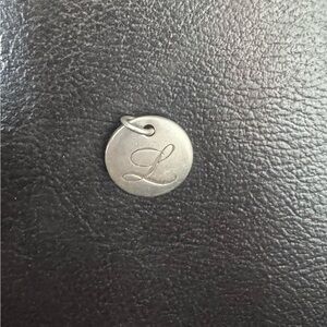 Tiffany Silver Initial 'L' Charm Pendant